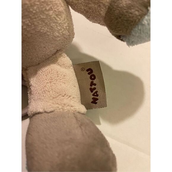 NATTOU Baby Doggie Puppy Train Musical Pull String Attach anywhere Plaid Bandana - Picture 7 of 9